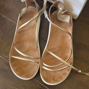 Ancient Greek Anastasia Comfort Metallic Flatform Sandals